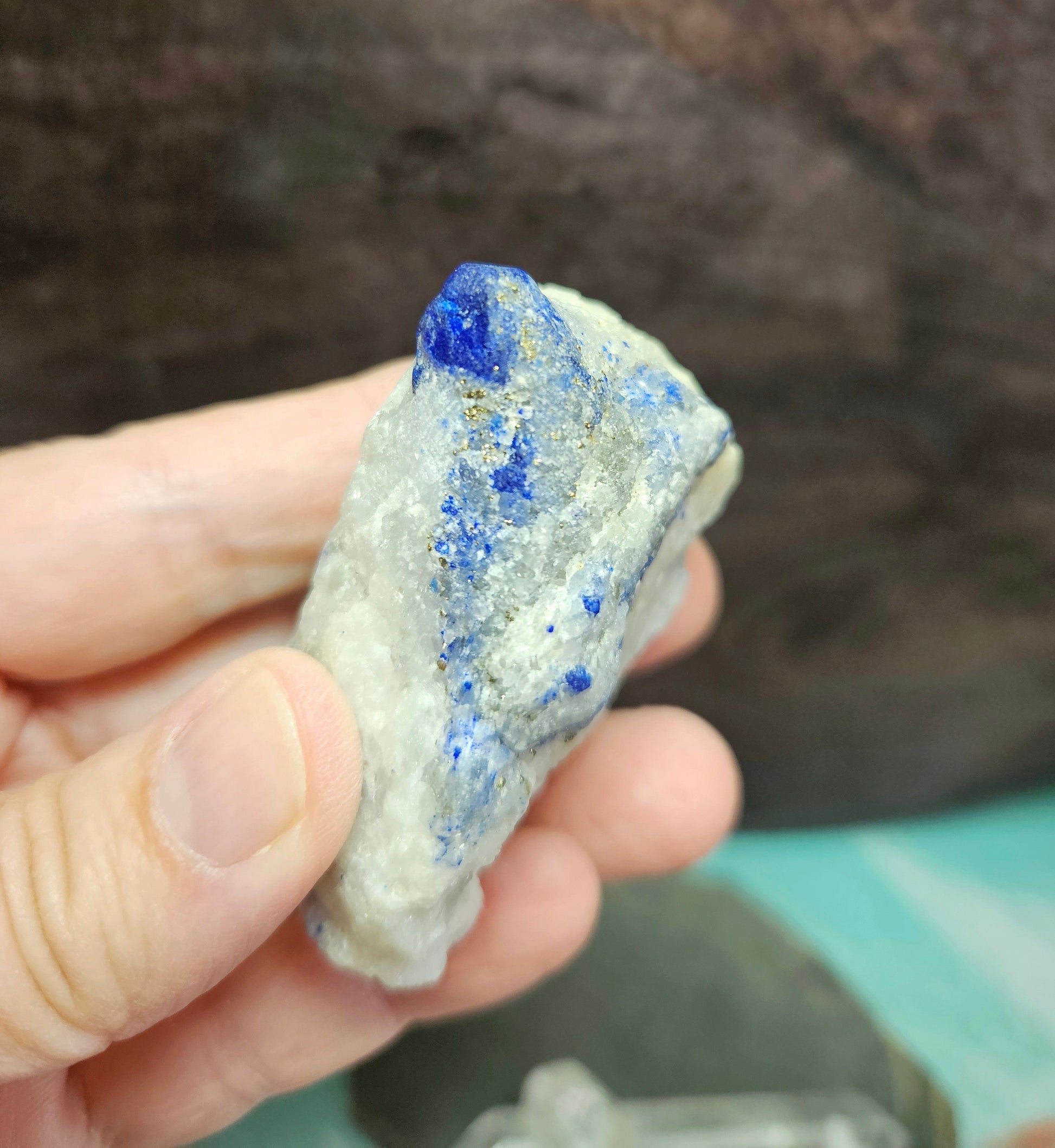 Lasurit Stufe, Lapislazuli Stufe, 55 x 45 x 25 mm, 83 Gramm