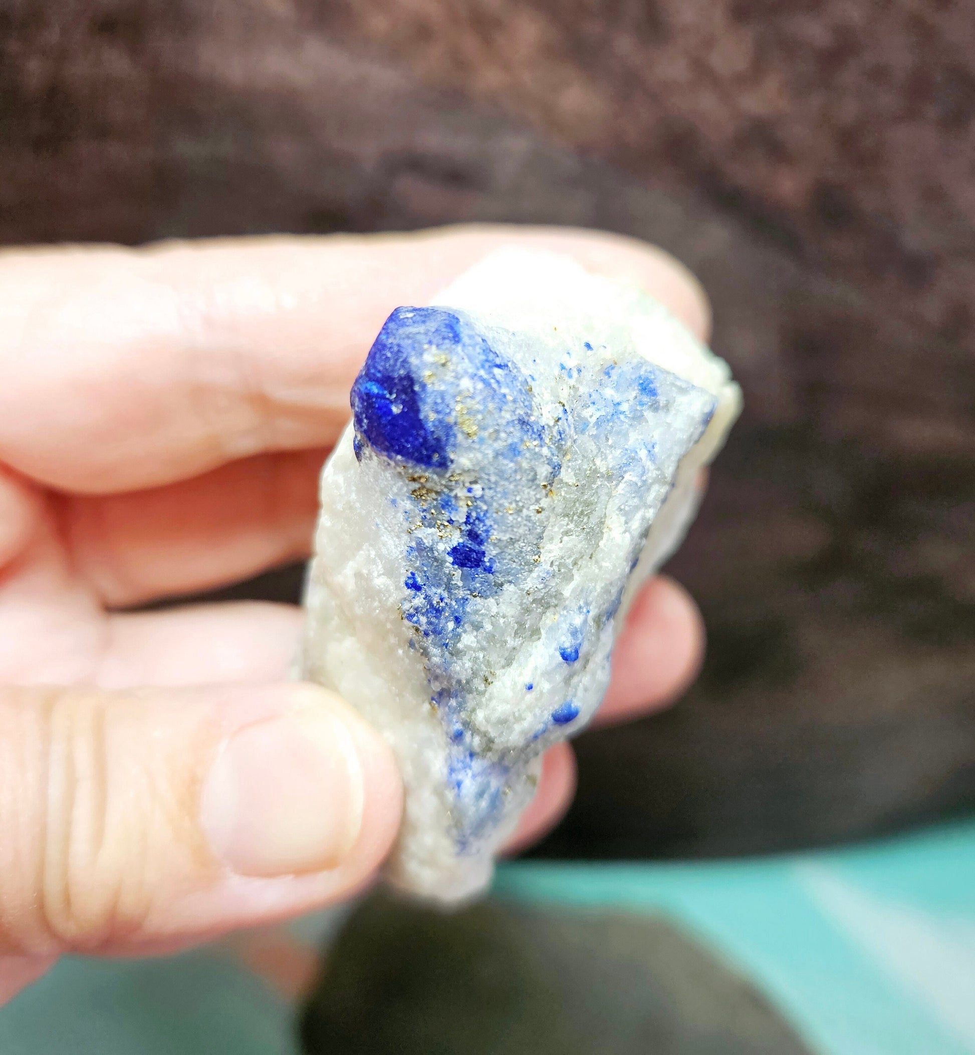 Lasurit Stufe, Lapislazuli Stufe, 55 x 45 x 25 mm, 83 Gramm