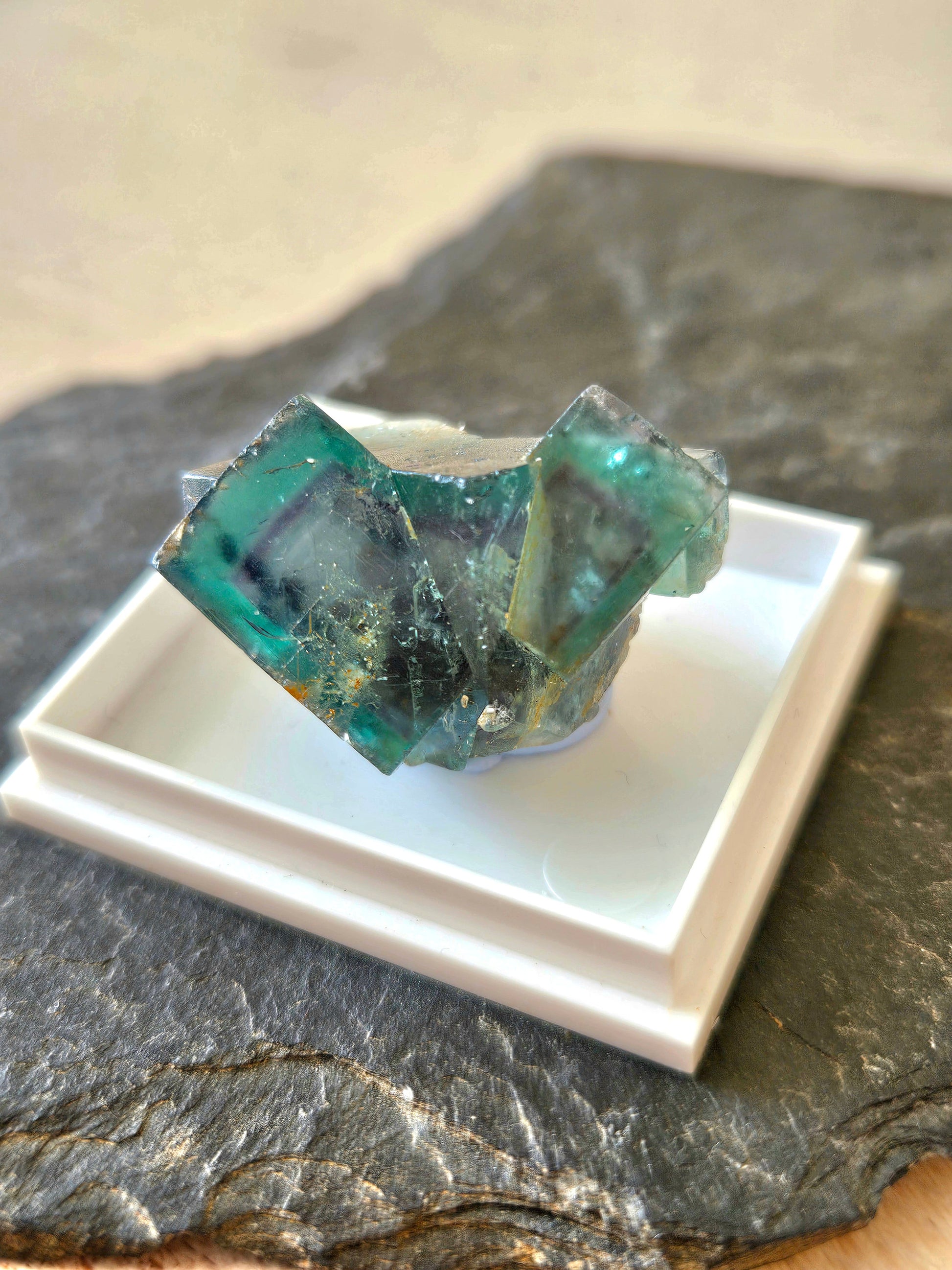 Traumhafter Smaragd Fluorit, Fluorit Stufe Emerald Fluorite Eastgate Weredale Durham England