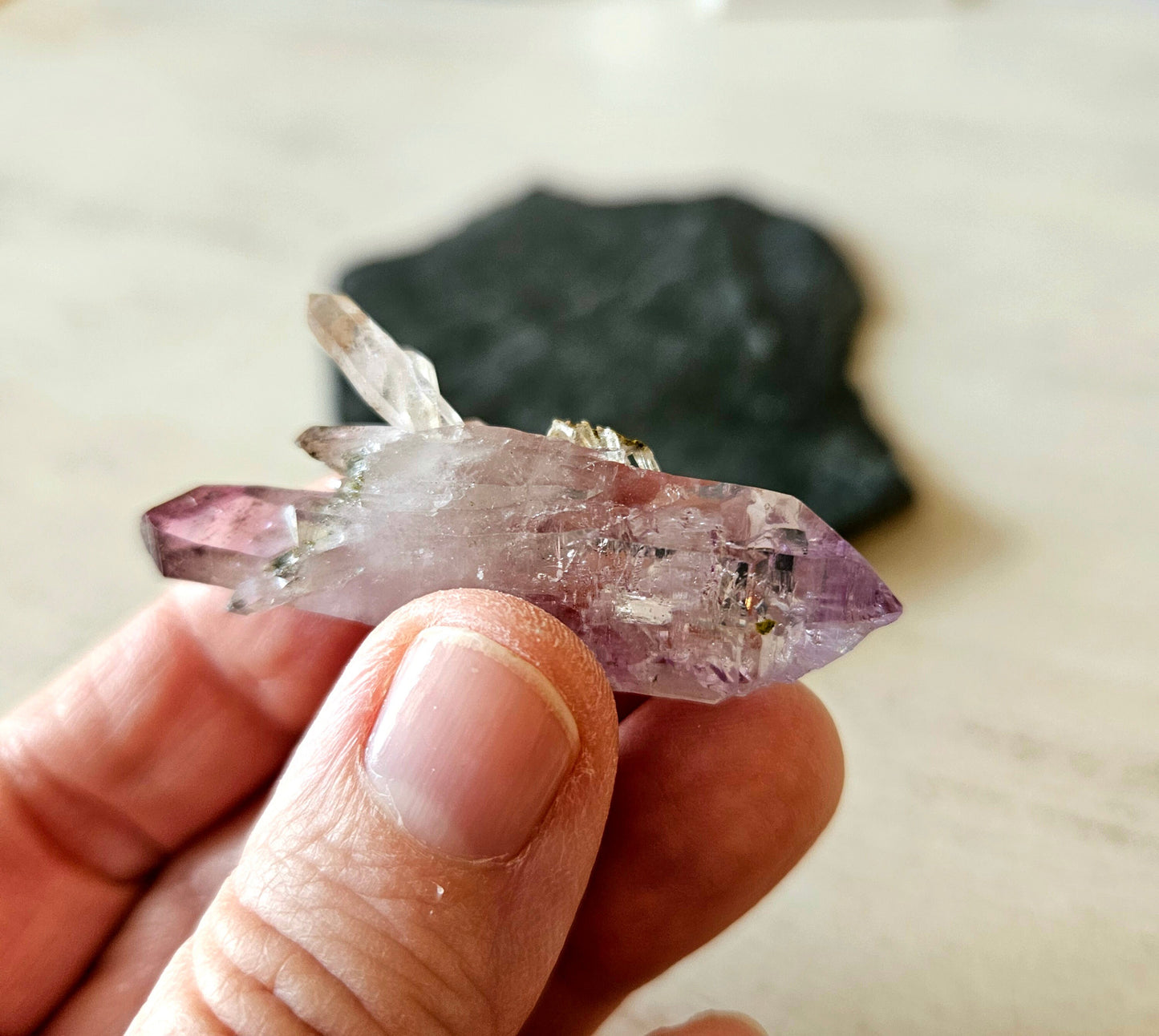 Amethyst Zepter Amethyst Guerrero, Mexico Doppelender mit vielen kleinen Kristallen