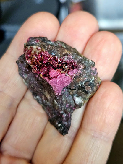 Selten und schön Erythrin Erythrite Sammlerstein Kobaltblüte Aghbar Mine Bou Azzer Marokko Erythrite