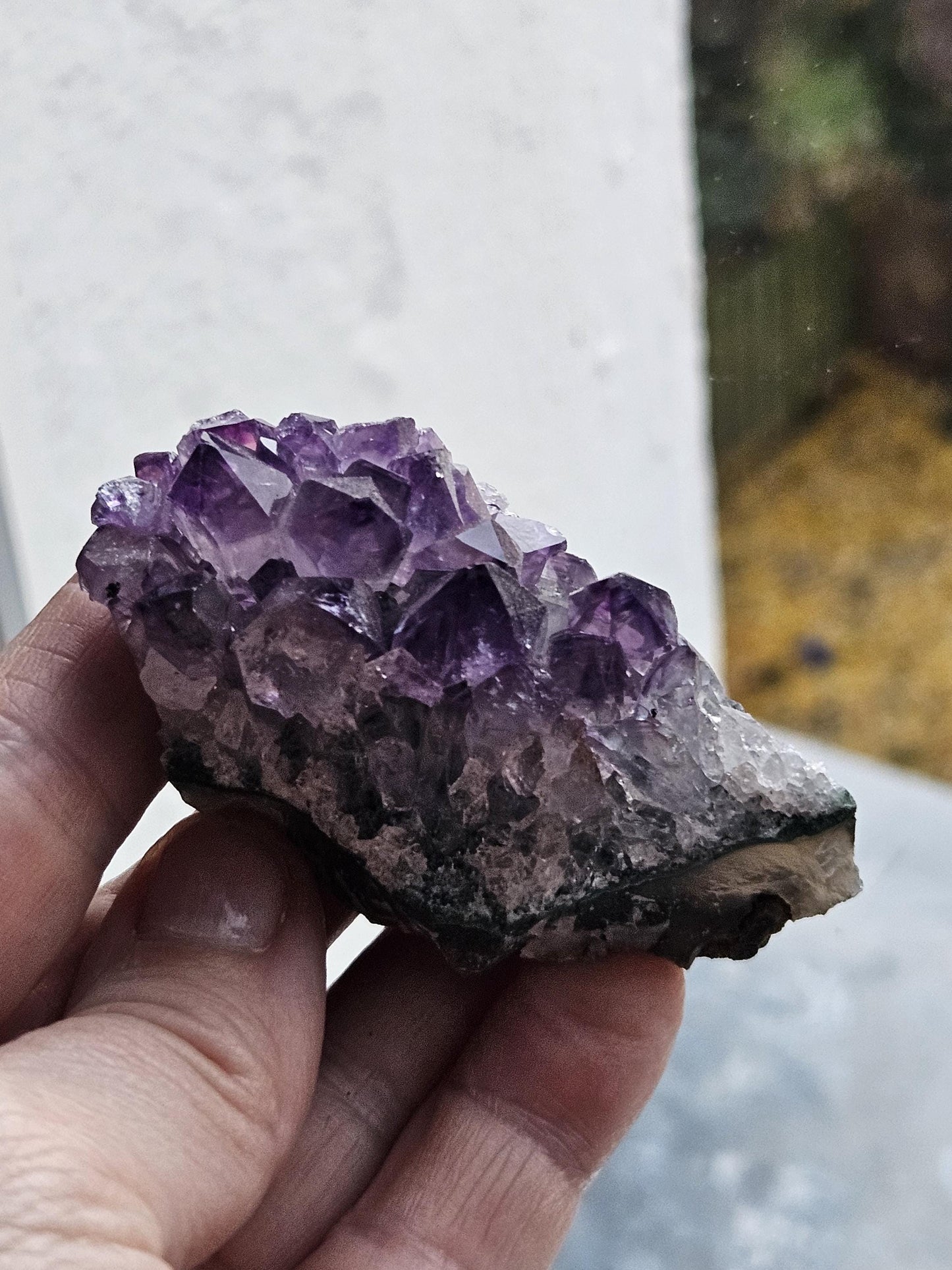 Wunderschöne kleine Amethyst Kristall Stufe aus Uruguay, Heilkristall Heilstein Energiestein