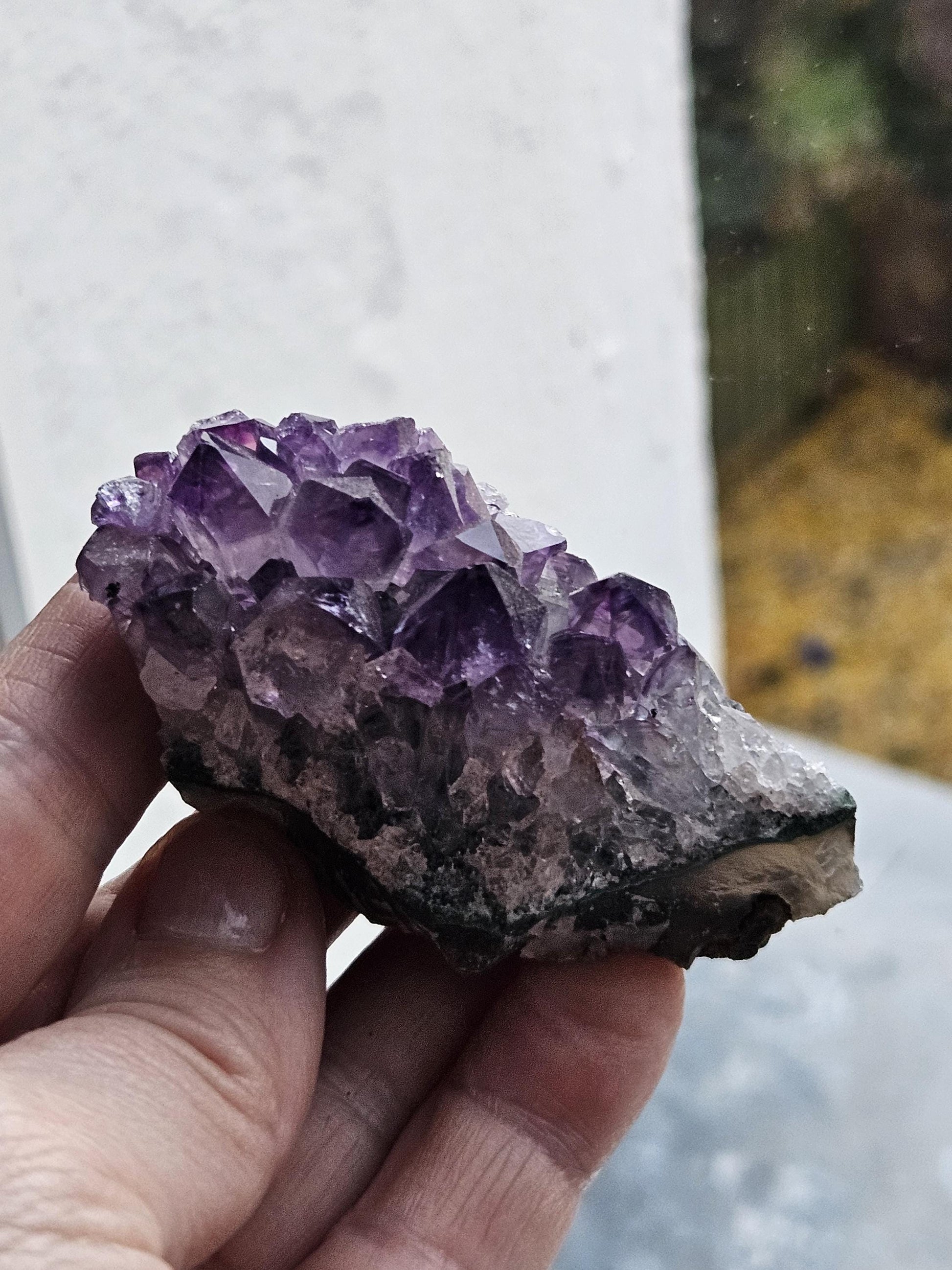 Wunderschöne kleine Amethyst Kristall Stufe aus Uruguay, Heilkristall Heilstein Energiestein