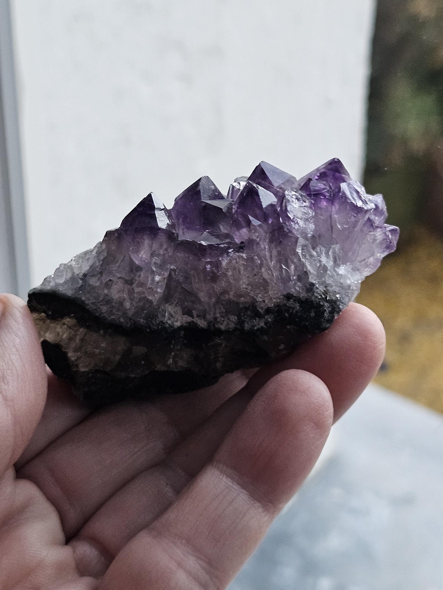 Wunderschöne kleine Amethyst Kristall Stufe aus Uruguay, Heilkristall Heilstein Energiestein