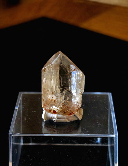Topas weiss Kristall Spitze Sammlerstein, Topaz , Namibia, 25 x 18 x 14 mm, 7,08 g., 35,40 ct.