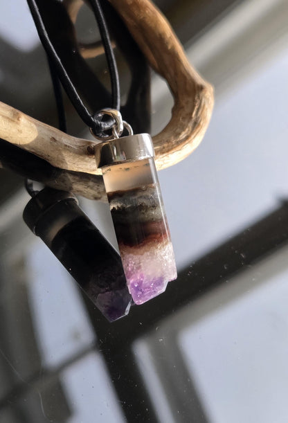 Auralit 23 Auralite 23, super seven, melody stone Cacoxenit Amethyst Anhänger, an 925er Silber Kappe und 925erSilberÖse