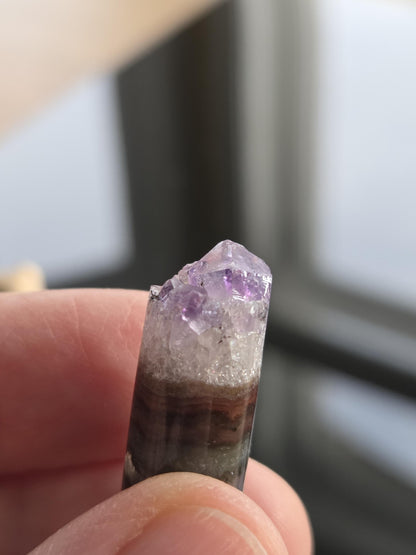 Auralit 23 Auralite 23, super seven, melody stone Cacoxenit Amethyst Anhänger, an 925er Silber Kappe und 925erSilberÖse