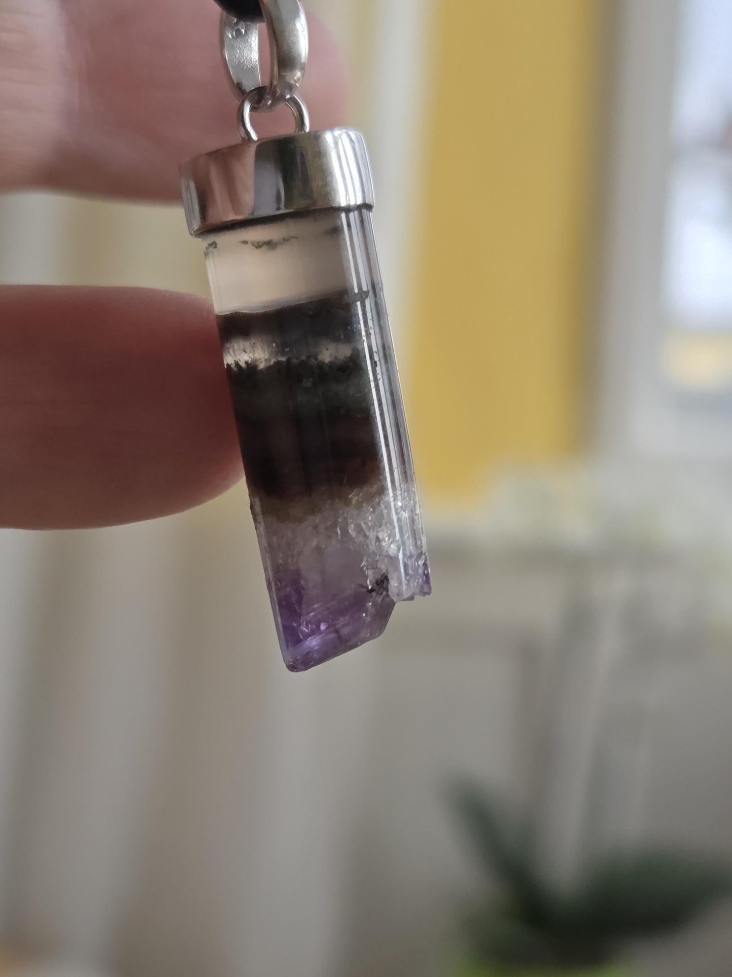 Auralit 23 Auralite 23, super seven, melody stone Cacoxenit Amethyst Anhänger, an 925er Silber Kappe und 925erSilberÖse