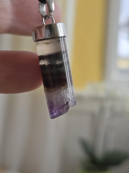 Auralit 23 Auralite 23, super seven, melody stone Cacoxenit Amethyst Anhänger, an 925er Silber Kappe und 925erSilberÖse