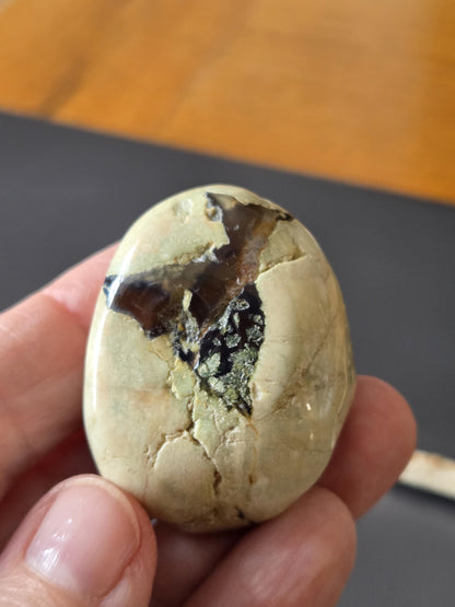 Australischer Amulettstein Thunderegg, Donnerei , Sammlerstein, 40 x 30 x 25 mm, 43,02 g., 225,05 ct.