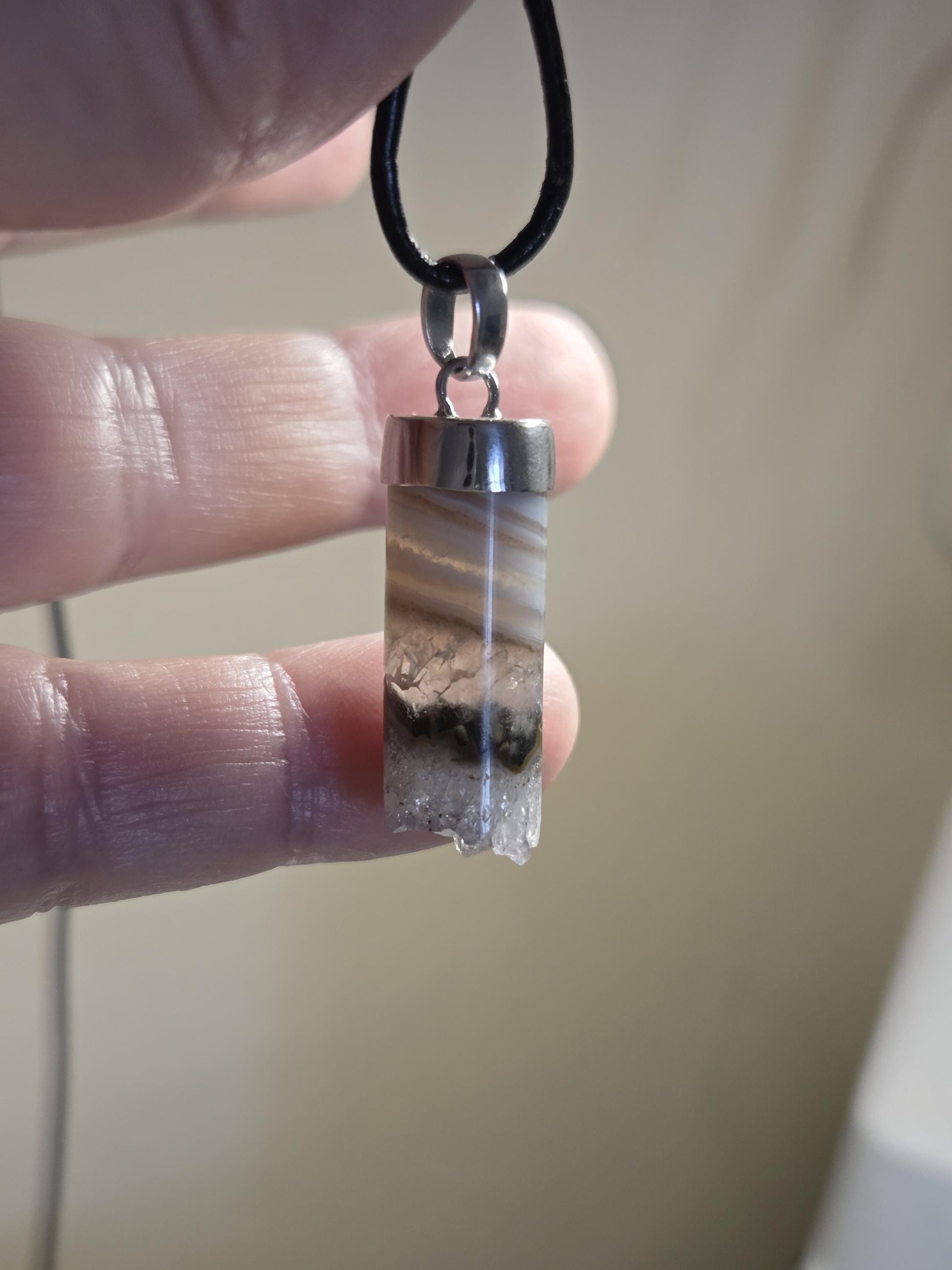 Auralit 23 Auralite 23, super seven, melody stone Cacoxenit Amethyst Anhänger, an 925er Silber Kappe und 925erSilberÖse