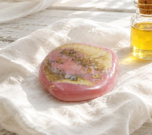 Rarität Opal aus Peru , rosa Andenopal , Sammlerstein Heilstein Massagestein, Stein zum Auflegen, 36 x 36 x 10 mm, pink Opal