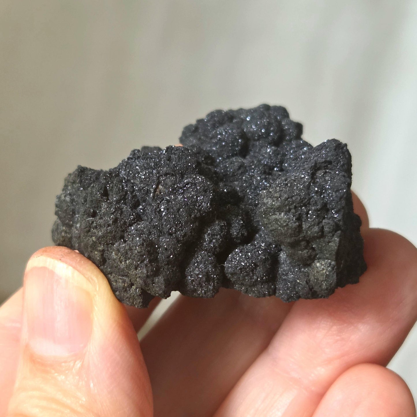 Seltener Hausmannit Gottlob Stein 40 x 45 x 20 mm, 34,56 g., Mineralien Sammlerstein, Vitrinenstein, Friedrichroda