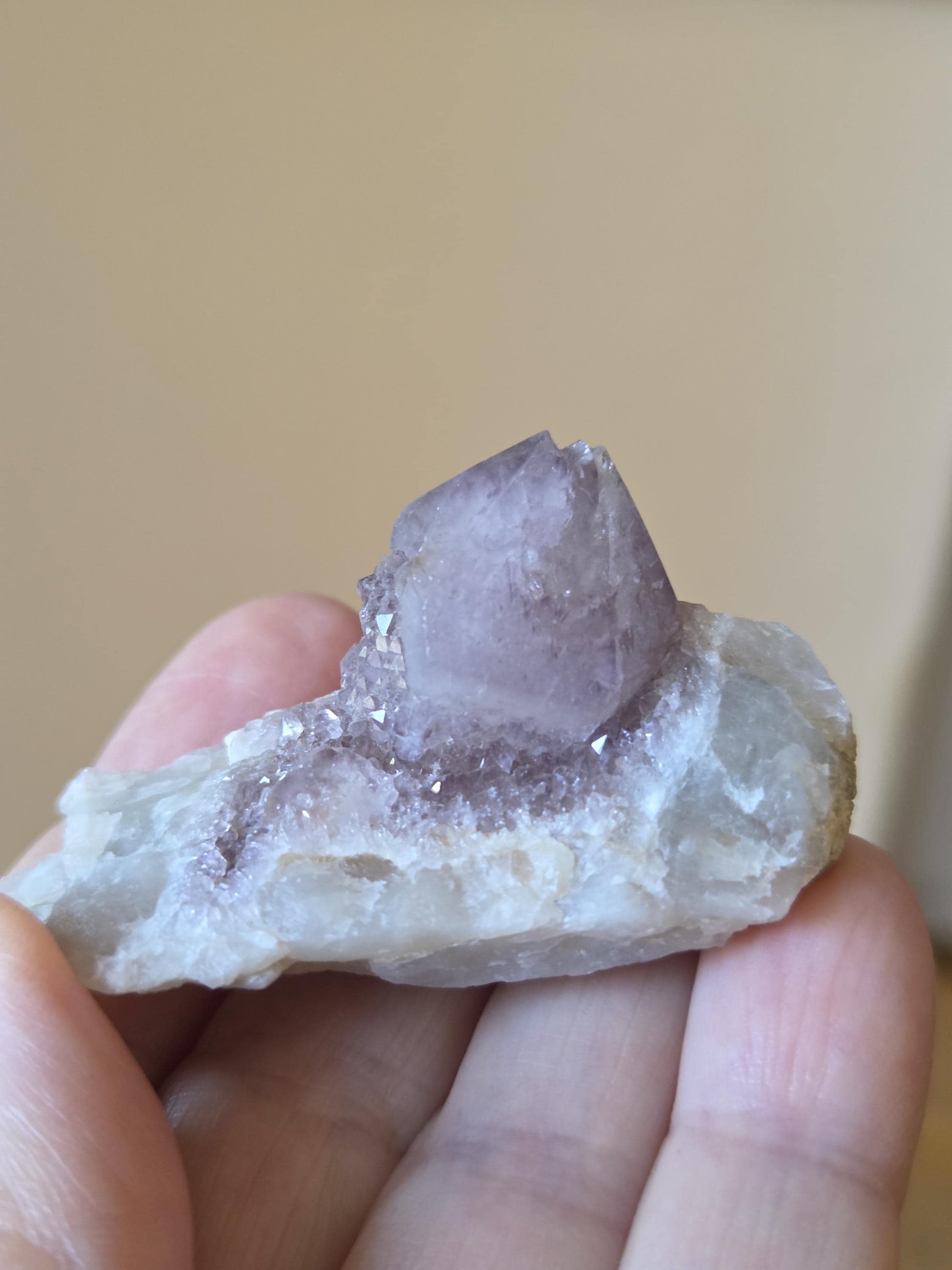 Spirit Quarz Kaktus Quarz Amethyst kleine Stufe Sammlerstein Kristall Spitze Rohstein