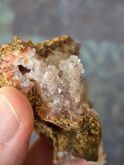 Pink rosa Amethyst Druse Knollemit Chalcedon, Stufe selten! 65 x 56 x 45 mm, Atlasgebirge Marokko