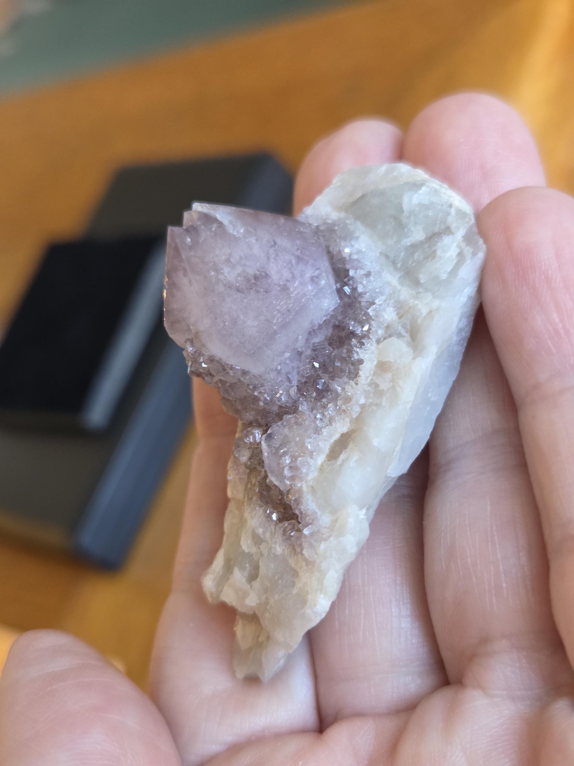 Spirit Quarz Kaktus Quarz Amethyst kleine Stufe Sammlerstein Kristall Spitze Rohstein