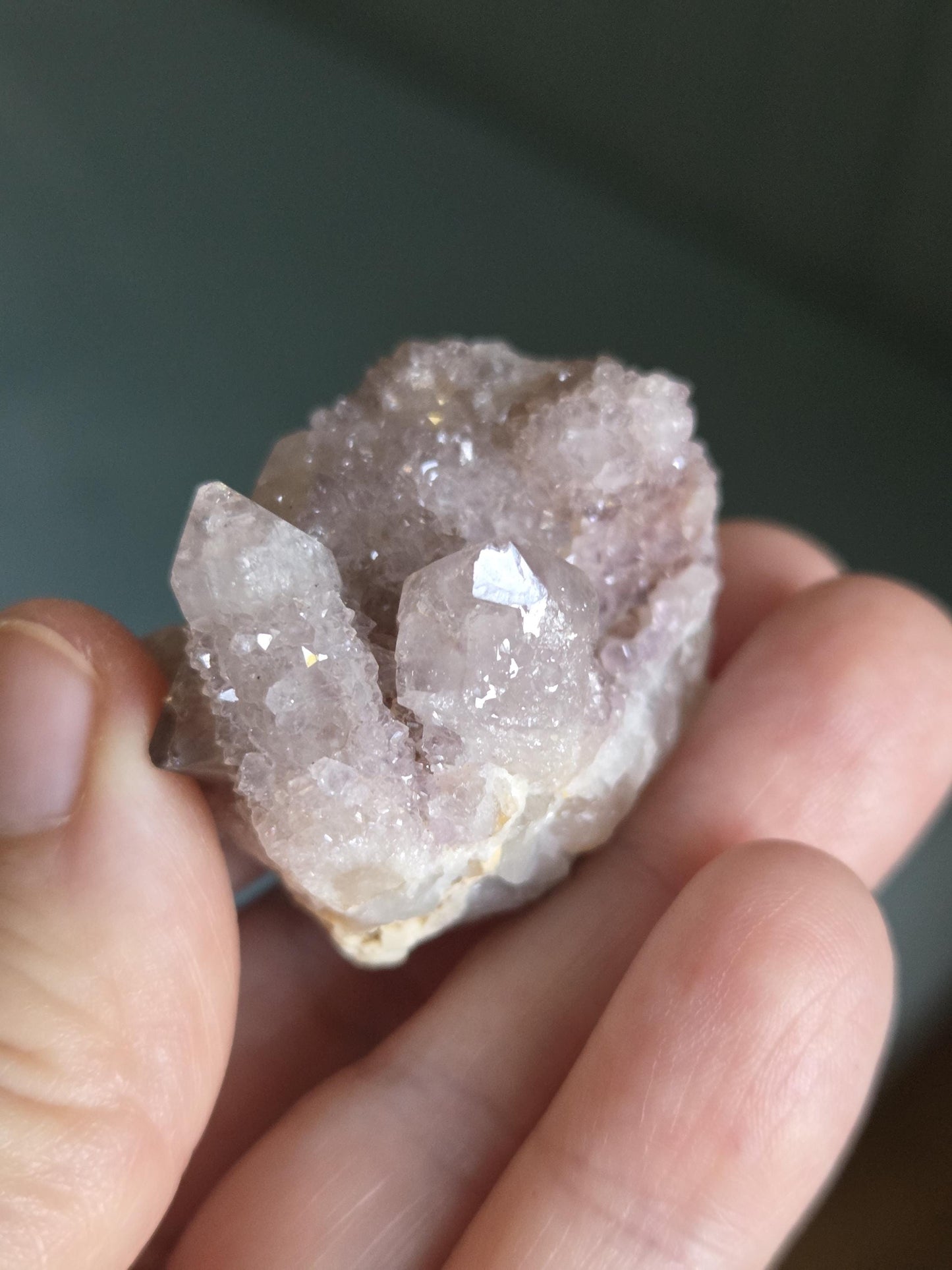 Spirit Quarz Kaktus Quarz Amethyst kleine Stufe Sammlerstein Kristall Spitze Rohstein