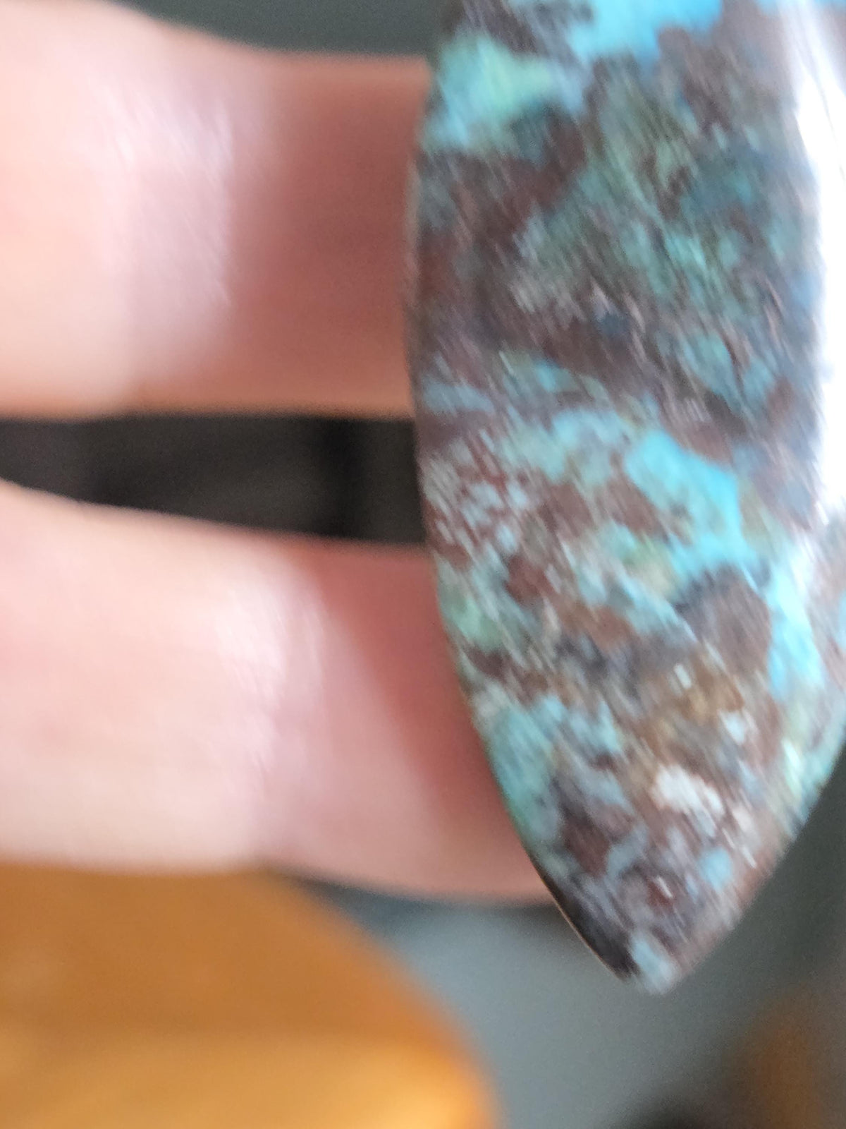 Shattuckit Navette förmig Anhänger, 50 x 21 x 5 mm, gebohrt, an verstellbarem Lederband, Hals Chakra, Meditation
