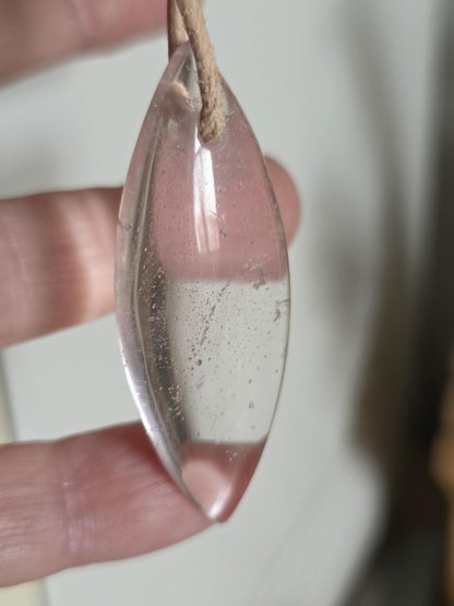 Erstklassiger Morganit rosa Beryll, pink Beryll Rosenberyll, selten, Anhänger Navette förmig, 51 x 19 x 7 mm
