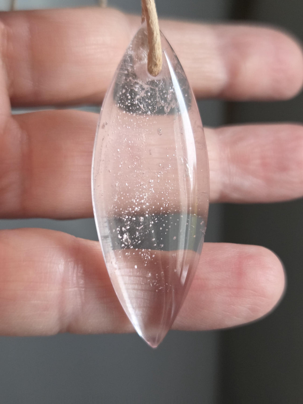 Erstklassiger Morganit rosa Beryll, pink Beryll Rosenberyll, selten, Anhänger Navette förmig, 51 x 19 x 7 mm